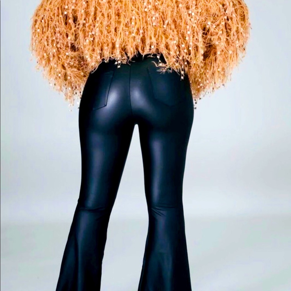 Black leather pants